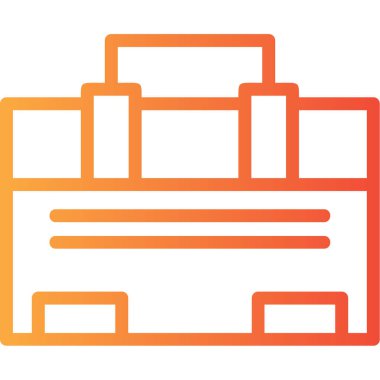 evrak çantası simgesi, vektör illüstrasyonu