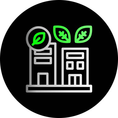 Yeşil bitki simgesinin vektör illüstrasyonu