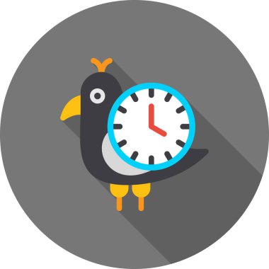 Çalar saat düz simgesi