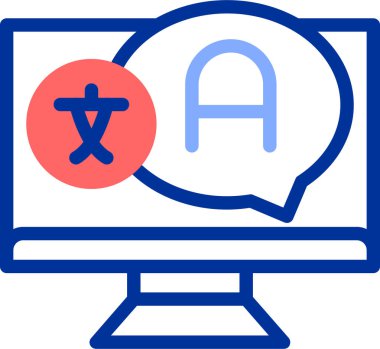 Bilgisayar. Web simgesi basit illüstrasyon