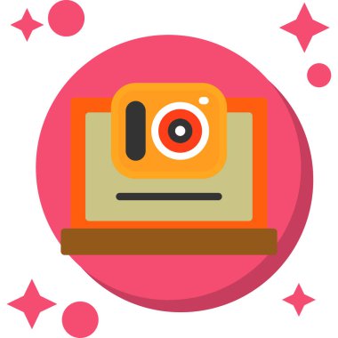 Kamera. Web simgesi basit illüstrasyon