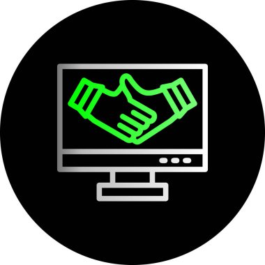 El sıkışma simgesi vektör illüstrasyonu