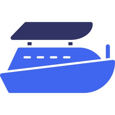 Tekne Düz Vektör Simgesi