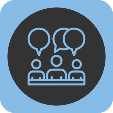 Konuşma baloncukları simgesi, vektör illüstrasyonu