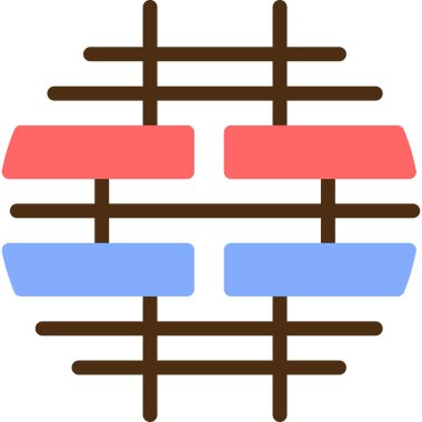 basit çit ağ simgesi tasarımı