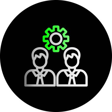 Ekip çalışması simge vektör çizim