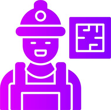 İtfaiyeci. Web simgesi basit illüstrasyon