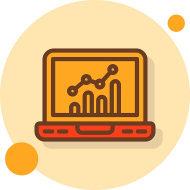 iş grafiği ikon vektör illüstrasyonu