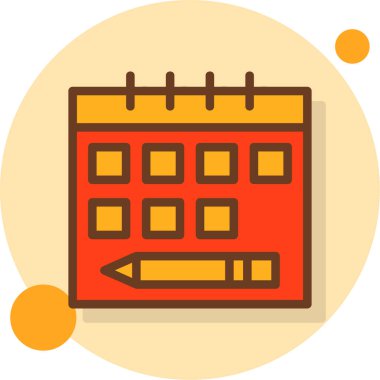 Takvim simgesi. Web için takvim vektör simgelerinin basit çizimi