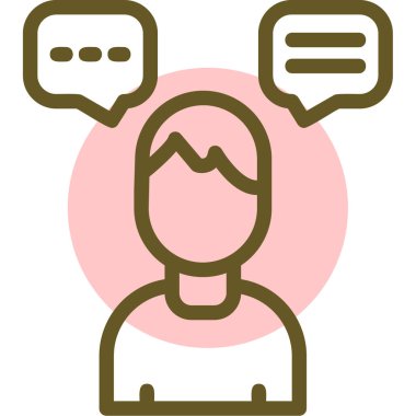 Sohbet simgesi vektör illüstrasyonu