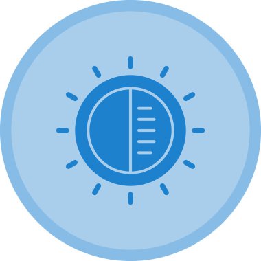 Güneş. Web simgesi basit illüstrasyon