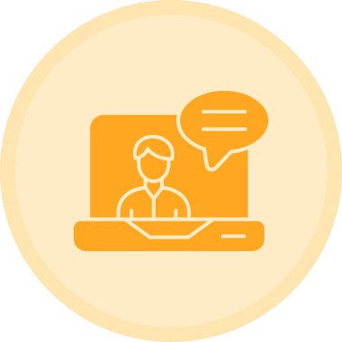 Sohbet simgesinin vektör illüstrasyonu