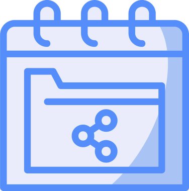 Doldurulmuş takvim zamanlama simgesi - özet biçimi