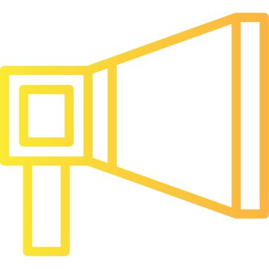 megafon ikonu. Web tasarımı için megone vektör simgelerinin basit çizimi