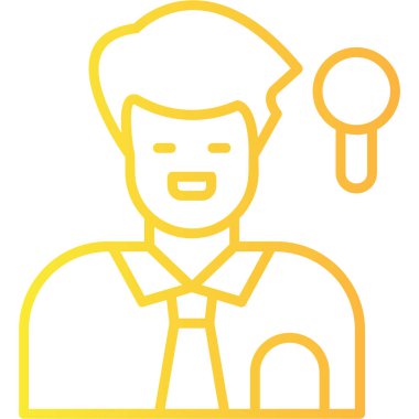 İş adamı simgesi, vektör illüstrasyonu