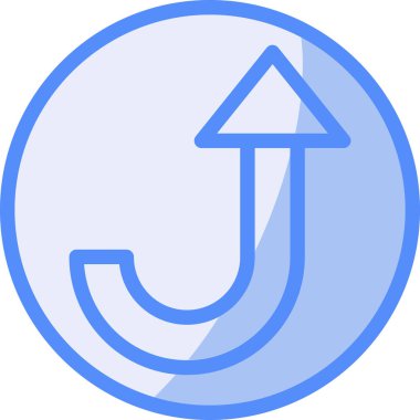 ok yönü konumu simgesi doldurulmuş ana hatlar biçiminde