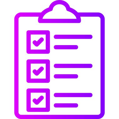 Kontrol listesi. Web simgesi basit tasarım