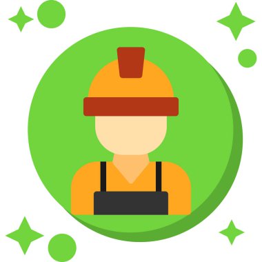 İşçi. Web simgesi basit tasarım