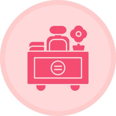 Bir banka simgesinin vektör illüstrasyonu