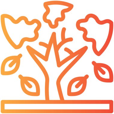 Bitki. Web simgesi basit illüstrasyon