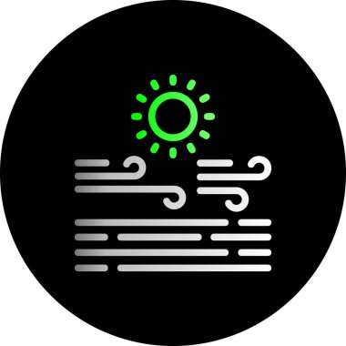 Benzersiz güneş enerjisi vektör çizgisi simgesi