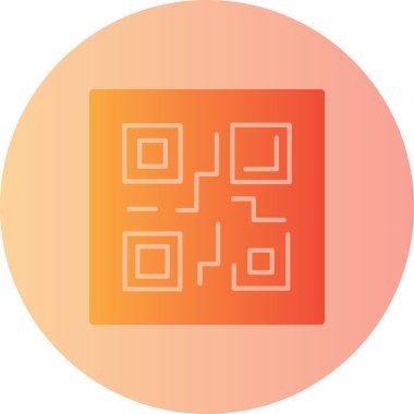 qr kod simgesi vektör çizimi