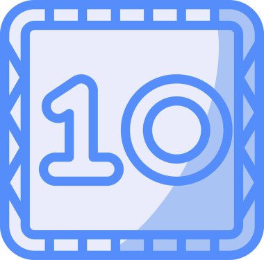 10 numaralı simge. vektör illüstrasyonu