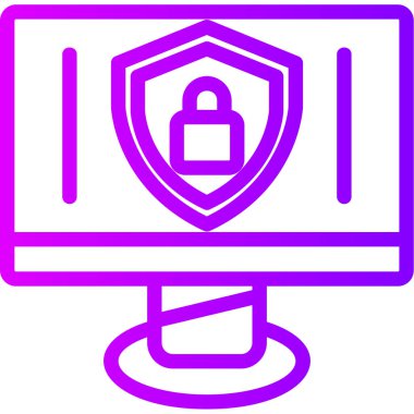 güvenlik simgesi vektör illüstrasyonu