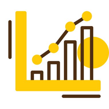iş grafiği simgesi ve vektör illüstrasyonu beyaz arkaplanda izole edildi