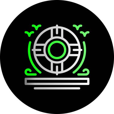 Eşsiz Çin para birimi kabartma vektör simgesi