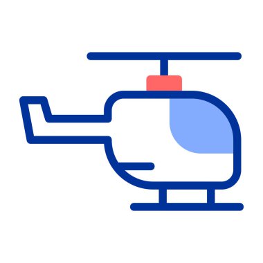 Helikopter simgesi vektör illüstrasyonu