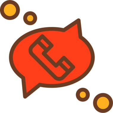 Çağrı Merkezi simgesi. Düz tasarım