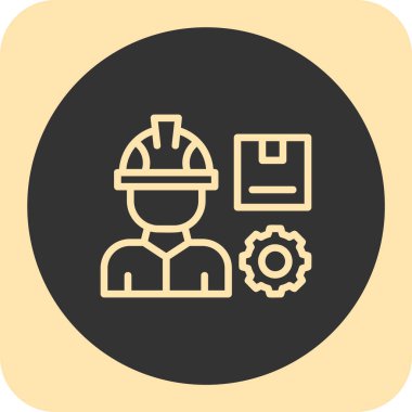 Bir fabrika simgesinin vektör illüstrasyonu