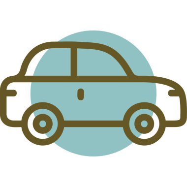 - Araba. Web simgesi basit illüstrasyon