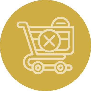 Alışveriş arabası simgesinin vektör çizimi