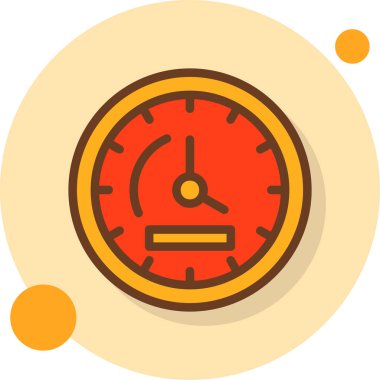 Saat Dolu Gölge Çemberi web simgesi, vektör illüstrasyonu