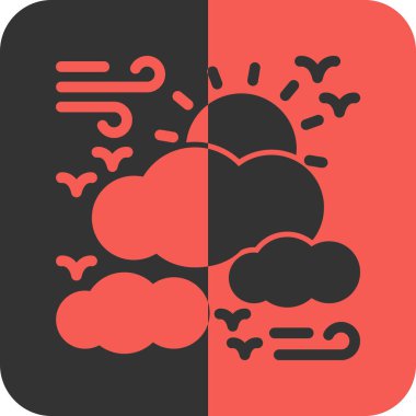 Bulut hava tahmini simgesi katı biçimde