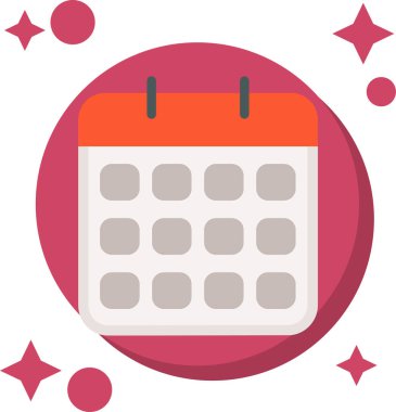 Şeffaf arkaplanda izole edilmiş modada bulunan takvim simgesi. Web sitenizin tasarımı için olay sembolü, logo, uygulama, ui. vektör illüstrasyonu.