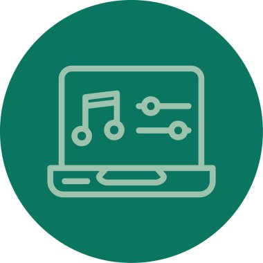 vektör müzik simgesi, basit vektör illüstrasyonu