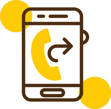 Cep telefonu simgesinin vektör illüstrasyonu