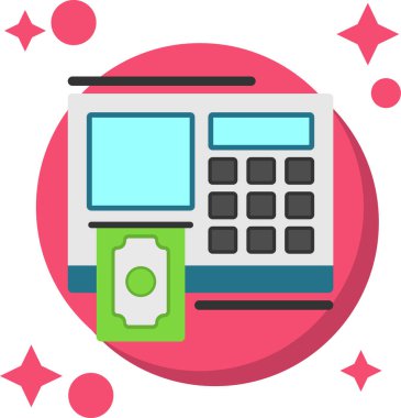 Hesap makinesi hesap makinesi hesap makinesi simgesi ile doldurulmuş dış hat biçimi