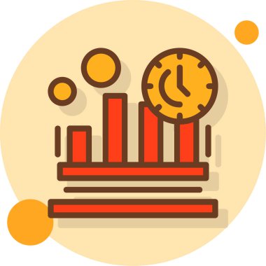 Dolar simgesi olan bir saatin vektör çizimi