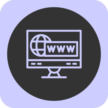 tarayıcı simgesi, vektör illüstrasyonu