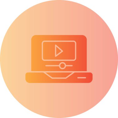 video. Web simgesi basit illüstrasyon