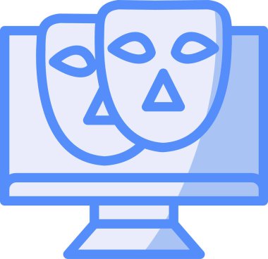 video. Web simgesi basit illüstrasyon