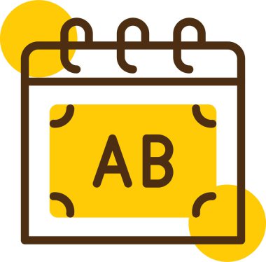 Bir takvim simgesinin vektör illüstrasyonu