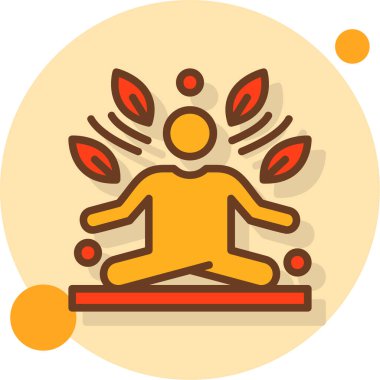 yoga. Web simgesi basit illüstrasyon