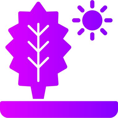 Bir ağaç simgesinin vektör illüstrasyonu