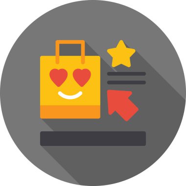 alışveriş düz vektör simgesi