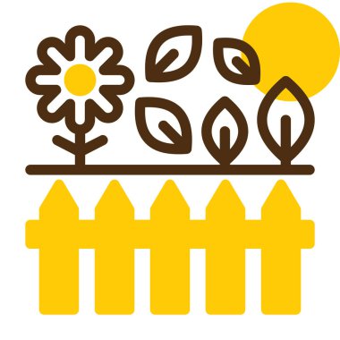 Çit. Web simgesi basit illüstrasyon